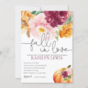 Herfst in Love Baby shower Invitation Kaart