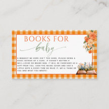 Herfst In Love Bloemen Sinaasappel Gingham Boeken 