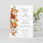 Herfst in Love Bridal Shower Kaart (Staand voorkant)