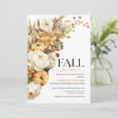 Herfst in Love Bridal Shower Kaart (Staand voorkant)