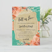 Herfst in Love Bridal Shower Uitnodiging (Staand voorkant)