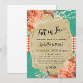 Herfst in Love Bridal Shower Uitnodiging (Voorkant / Achterkant)