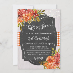 Herfst in Love Bridal Shower Uitnodiging