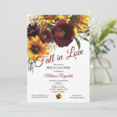 Herfst in Love Bridal Shower Uitnodiging (Staand voorkant)