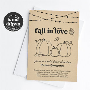 Herfst in Love Bridal Shower Uitnodiging
