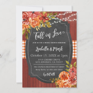 Herfst in Love Bridal Shower Uitnodiging