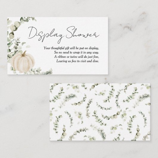 Herfst in Love Bruids Display Douche Informatiekaartje (Voorkant / Achterkant)