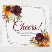 Herfst in Love Champagne Label Sparkling Wijnetiket (Enkel label)