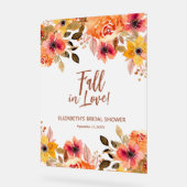 Herfst in Love Floral Vrijgezellenfeest Welkom Acryl Bord (Hoek)