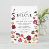 Herfst in Love Garden Flowers Vrijgezellenfeest Kaart (Staand voorkant)