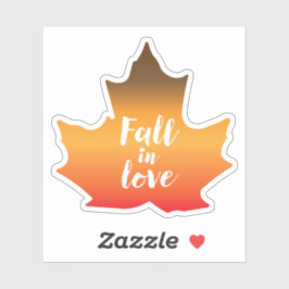 Herfst in Love Leaf Sticker