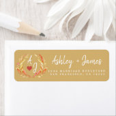 Herfst in Love Monogram Wedding Return Label (Insitu)