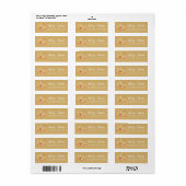 Herfst in Love Monogram Wedding Return Label (Full Sheet)
