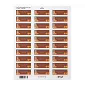 Herfst in Love Pumpkin Botanical Return Address Etiket (Full Sheet)