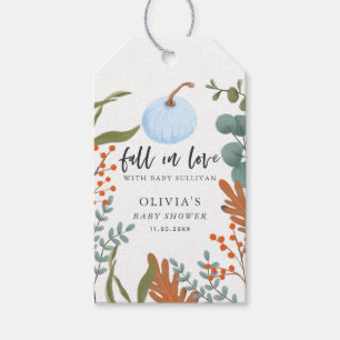 Herfst in Love Pumpkin Boy Baby shower Cadeaulabel