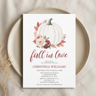 Herfst in Love Pumpkin Floral Vrijgezellenfeest Kaart