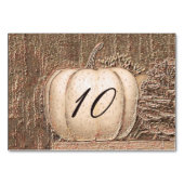 Herfst in Love Pumpkin Gold White Country Rustisch Kaart (Voorkant)