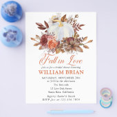 Herfst in Love Pumpkin Herfst in Love Florals Wedd Flyer (Enkel)