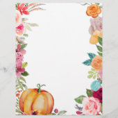 Herfst in Love Pumpkin Pink Herfst Florals Weddens Flyer (Achterkant)