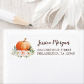 Herfst in Love Pumpkin Return Address Label (Insitu)