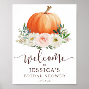 Herfst in Love Pumpkin Shower Welkomstbord Poster