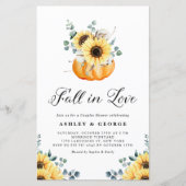 Herfst in Love Pumpkin Sunflower Couples Shower (Voorkant)