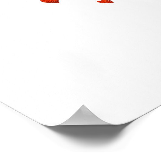 Herfst in Love Red Tree met hartfalen Poster (Hoek)