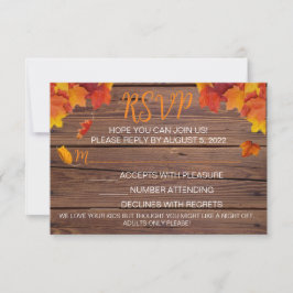 Herfst in Love RSVP Card