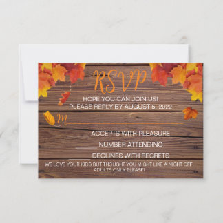 Herfst in Love RSVP Card