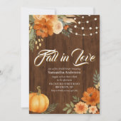 Herfst in Love Rustic Herfst Vrijgezellenfeest Kaart (Voorkant)