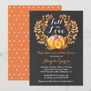 Herfst in Love Rustic Pumpkin Baby shower Uitnodig Kaart