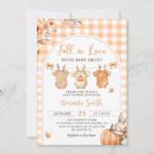 Herfst in Love Rustic Pumpkin Baby shower Uitnodig Kaart (Voorkant)
