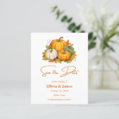 Herfst In Love Rustic Pumpkin Wedding Save The Dat (Staand voorkant)