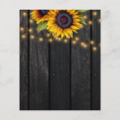 Herfst in Love Rustin country sunflower bruiloft Flyer (Achterkant)