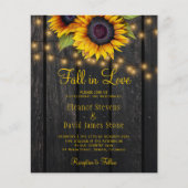 Herfst in Love Rustin country sunflower bruiloft Flyer (Voorkant)