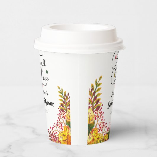 Herfst in Love Script Vrijgezellenfeest Papieren Bekers (Rechts)