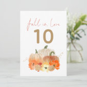 Herfst in Love Sparkly Pumpkins Weduwingnummer (Staand voorkant)