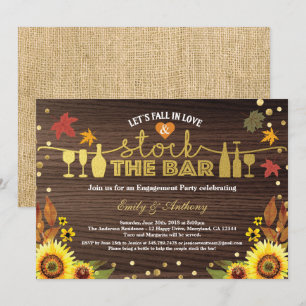 Herfst in Love Stock De bar verlovingsfeest Kaart