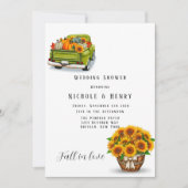 Herfst in Love Truck Pumpkin Weduwen Shower Kaart (Voorkant)