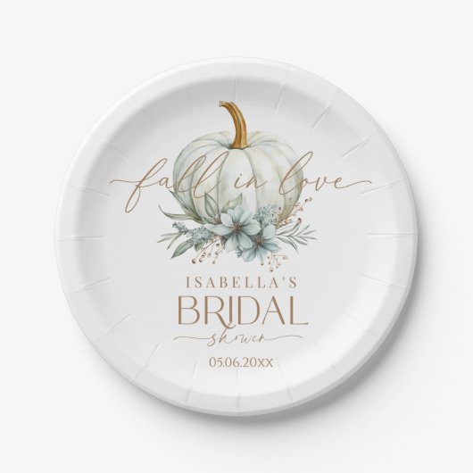 Herfst in Love Vrijgezellenfeest Papieren Bordje (Voorkant)