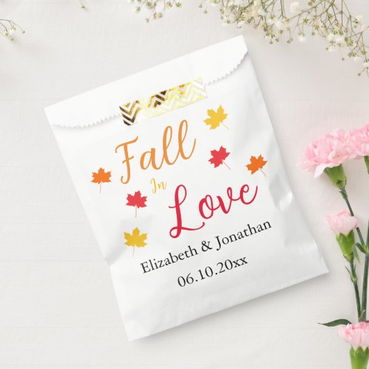 Herfst in Love Wedding Bedankzakje (Gezegeld)
