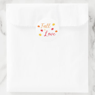 Herfst in Love Wedding Ronde Sticker