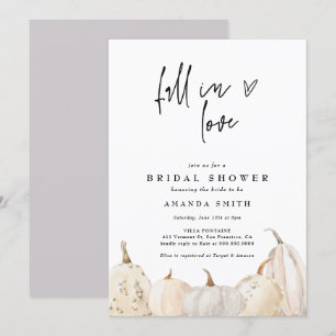 Herfst in Love White Pumpkin Autumn Vrijgezellenfe Kaart