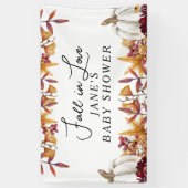 Herfst in Love White Pumpkin Welcome Sign Spandoek (Verticaal)