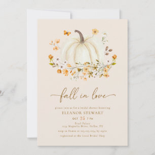Herfst In Love Wildflower Pumpkin Vrijgezellenfees Kaart