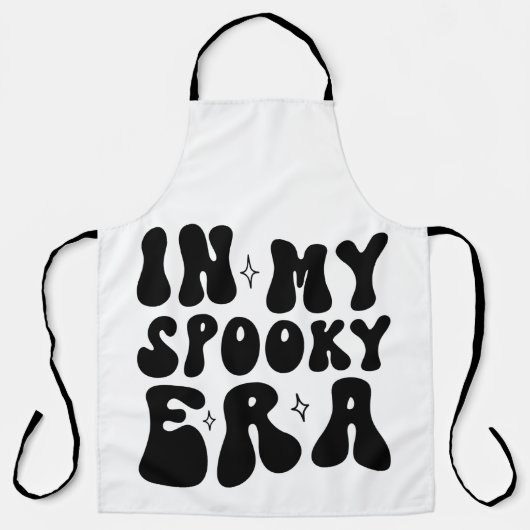 Herfst In Mijn Spooky Era Retro Halloween Schort (Voorkant)