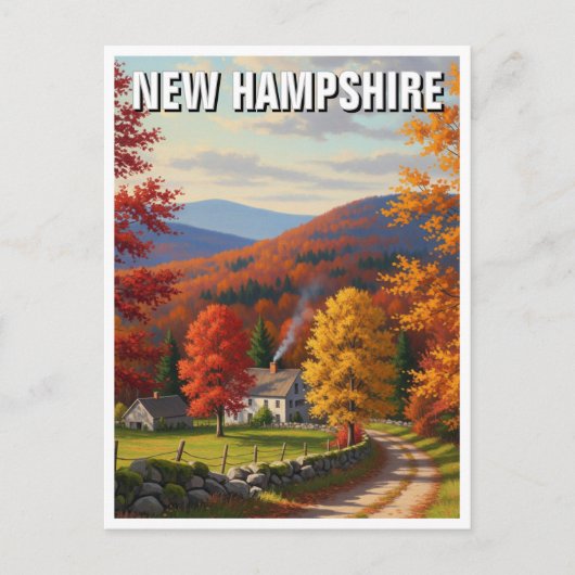 Herfst in New Hampshire Reizen Briefkaart (Voorkant)