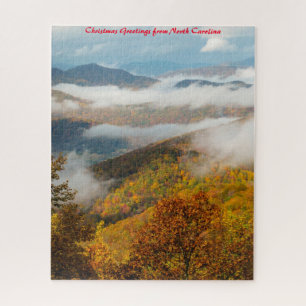 Herfst in North Carolina. Kerstgroeten Legpuzzel