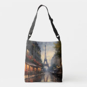 herfst in Parijs Frankrijk Crossbody Tas (Achterkant)