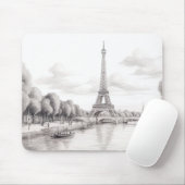 Herfst in Parijs Frankrijk Muismat (Met muis)